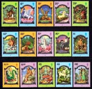 Montserrat 1997 Mythical Creatures Complete Mint MNH Set SG 896-911 SC O126-O140