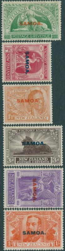 Samoa 1920 SG143-148 Victory set MLH