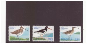 FAROE ISLANDS SC.28-30 1977 FAROE ISLAND BIRDS MNH COMP. SET W2PG1