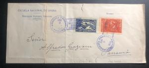 1928 Panama Opera School Early Airmail Cover Domestic Used Slogan Cancel