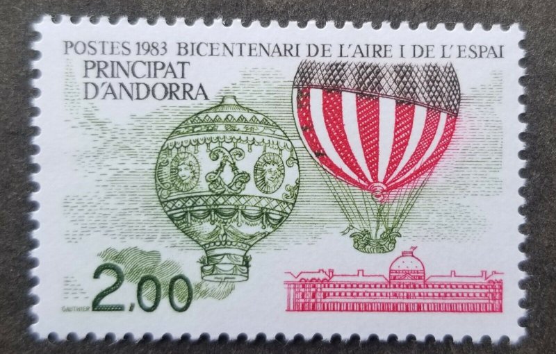 *FREE SHIP Andorra 200 Years Aviation Space Flight 1983 Air Balloon (stamp) MNH