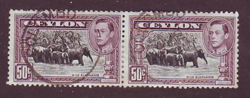 Ceylon #286 used pair