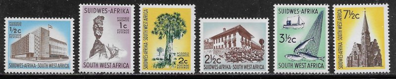 South West Africa Scott #'s 304 - 308 MNH