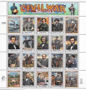 US MNH Full Sheet #2975  Civil War