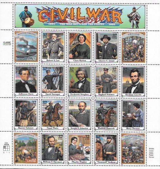 US MNH Full Sheet #2975  Civil War