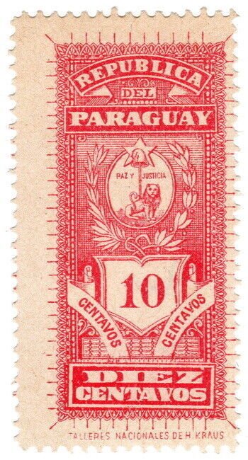 (I.B) Paraguay Revenue : Stamp Duty 10c