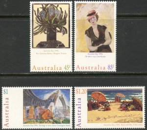 AUSTRALIA Sc#1476-1479 1996 Australia Day Paintings Complete Set OG Mint NH