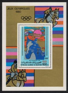 Mauritania Horses Moscow Olympics MS 1980 MNH SC#450 SG#MS661 MI#Block 27