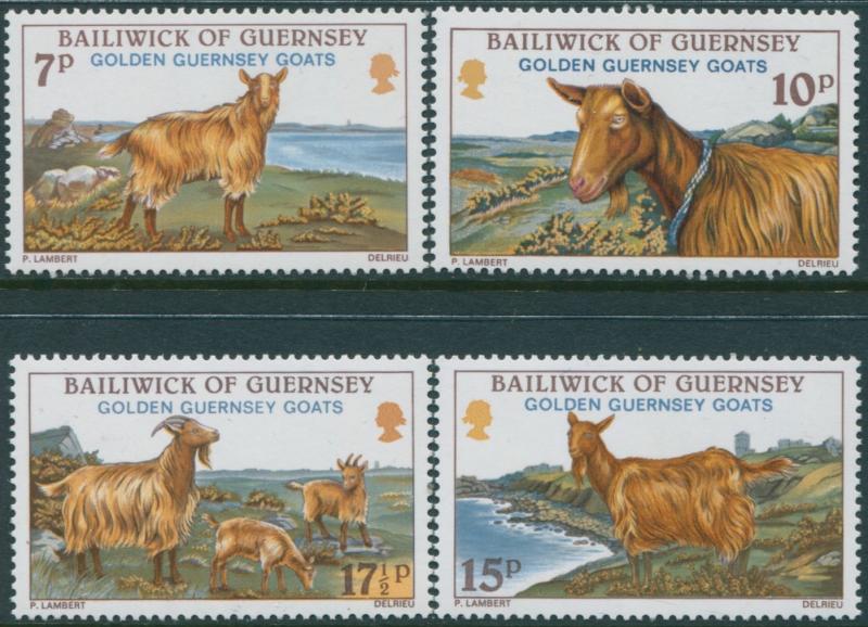 Guernsey 1980 SG217-220 Goats set MNH