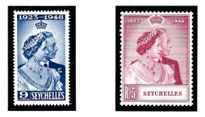 Seychelles 151-52 MNH 1948 KGVI Silver Wedding