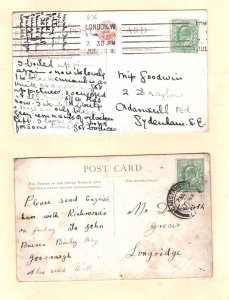 GB Wales LNWR RAILWAY OFFICIAL Cards{2} Chester - Holyhead Used 1908-1910 ZP103