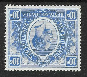 KENYA, UGANDA & TANGANYIKA SG94w 1922 10/= BRIGHT BLUE INV WMK MTD MINT