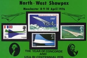 Great Britain/Niger 1976 Showpex CONCORDE-AMERICAN BICENTENNIAL SS MNH #C6C