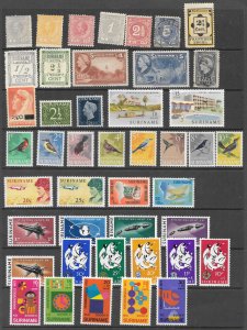 SURINAM Mint & Used Lot of 44 different stamps 2017 CV $36.20