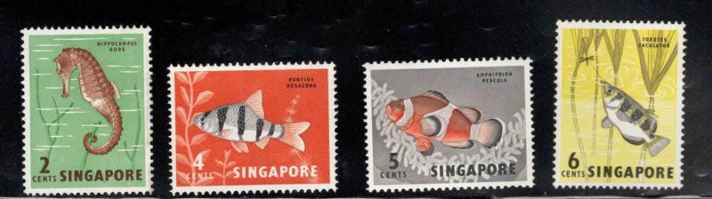 Singapore MNH** Fish stamps Scott 53-56 good start to a great set