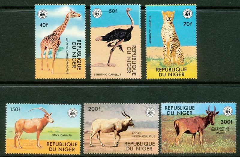 Niger 1978 WWF African Animals set (6) Perforated mnh.vf #447/452