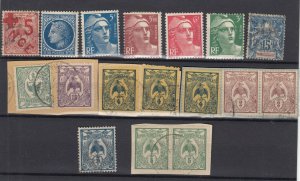 France and Colonies Early Collection of 17 MH/VFU JK6698