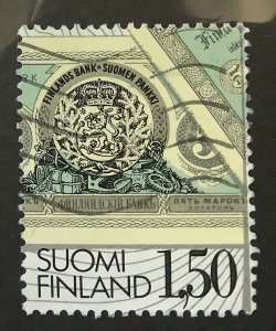 Finland 1985  Scott 706a  used - 1.50m,  Finnish Banknote Cent.