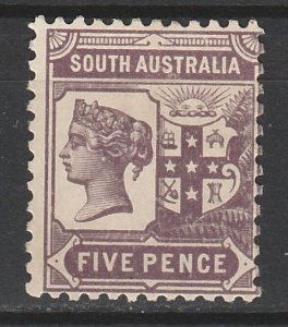 SOUTH AUSTRALIA 1905 QV ARMS 5D WMK CROWN/A 