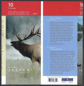 Canada #2224b 52¢ National Parks (2007). Gutter pane of 10 stamps. MNH