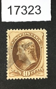 MOMEN: US STAMPS  # 187 USED VF/XF LOT #17323