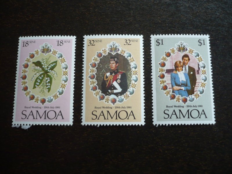 Stamps - Samoa - Scott# 558-560 - Mint Never Hinged Set of 3 Stamps