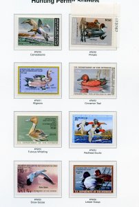 US DUCK LOT SCOTT #RW49-RW56 ARE MINT NEVER HINGED