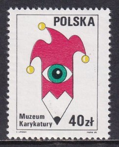 Poland 1989 Sc 2926 Caricatures Museum Stamp MNH