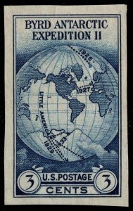 US #735a Globe and Byrd's Routes Single; NGAI