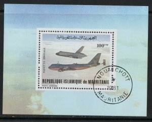 Thematic stamps MAURITANIA 1981 AIRCRAFT min sheet used