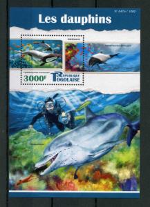 Togo 2015 MNH Dolphins 1v S/S Marine Animals Commerson's Dolphin