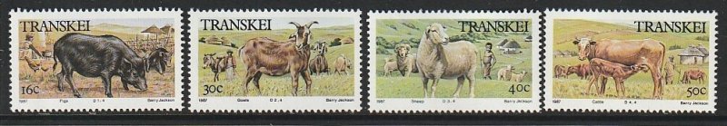1987 South Africa - Transkei - Sc 195-8 - MNH VF - 4 singles - Domestic Animals