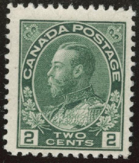 CANADA Scott 107 MH* 1922 wet print