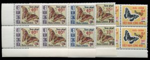 Vietnam #J21-24 Cat$32+, 1974 Postage Dues, complete set in sheet margin bloc...