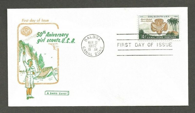 1962 Canal Zone 156 Girl Scouts FDC - Smith