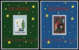 Uganda 1687-8 MNH Christmas, Art