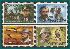 Christmas Island 1978 Visitors 3, MNH #73,75,80,81,SG71,SG73,SG78,SG79