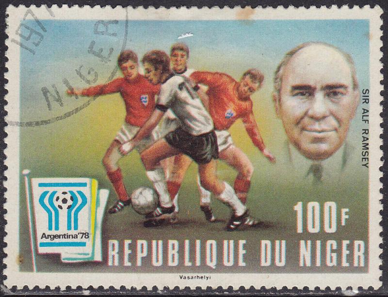 Niger 415 Used 1977 Sir Alf Ramsey, England 100fr