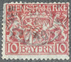 DYNAMITE Stamps: Bavaria Scott #O10 - USED