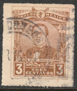 MEXICO 502, 3¢ GEN. IGNACIO ZARAGOZA. USED. VF. (1013)