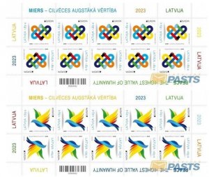 Latvia Lettland Lettonie 2023 Europa CEPT Peace set of 2 sheetlets MNH