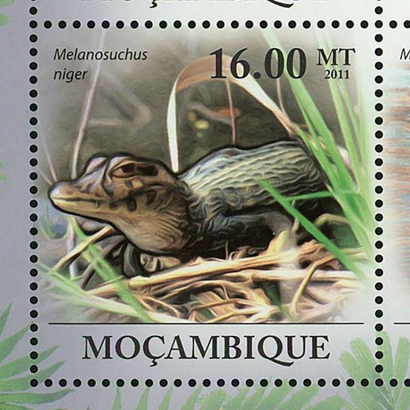 Crocodiles Stamp Melanosuchus Niger Reptile Souvenir Sheet MNH #4308-4313