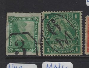 Nicaragua 2 early number/letter cancels VFU (3gvz) 