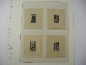 SAAR, 197-200 Black sunken die proofs of the (4) high values of the first Protec