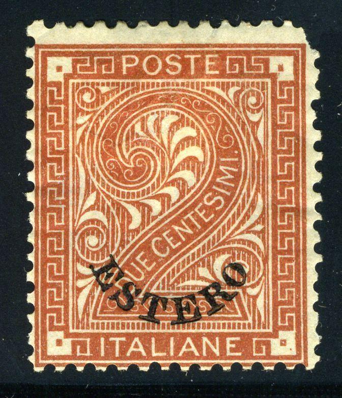 ITALY OFFICES ABROAD GENERAL ISSUE SCOTT# 2 MINT HINGED AS SHOWN