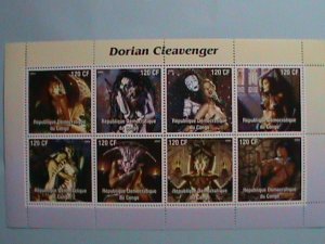 CONGO STAMP 2004 -DORIAN CLEAVENGER MINT NOT HING STAMP SHEET