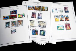 COLOR PRINTED ISRAEL 2000-2010 STAMP ALBUM PAGES (68 illustrated pages)