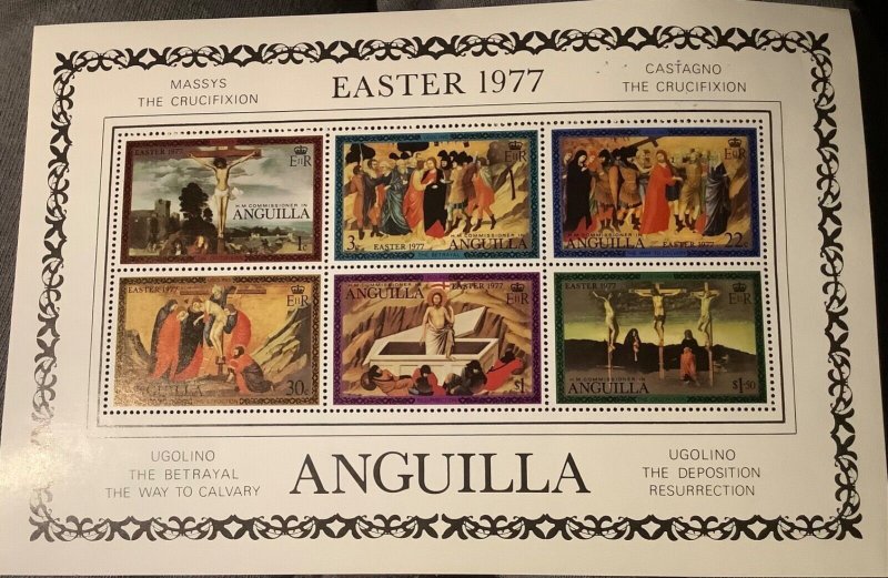 ANGUILLA 1977. Easter. M/S 6 Stamps. MNH