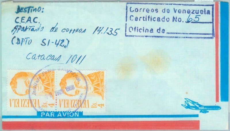 86126 - VENEZUELA - POSTAL HISTORY -  REGISTERED Airmail COVER 1988