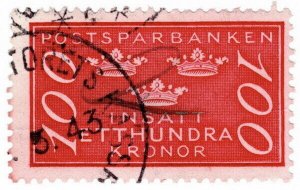 (I.B) Sweden Revenue : Post Office Savings Bank 100Kr